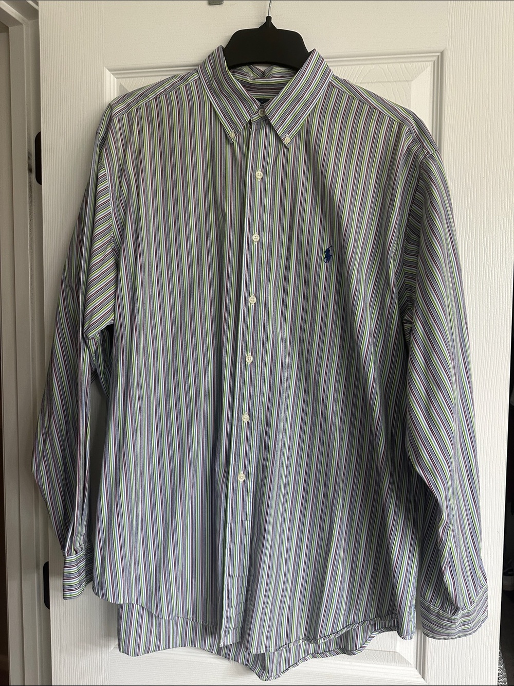 Polo by Ralph Lauren Green & Blue Striped Button-Down Shirt